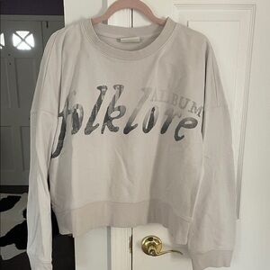 Taylor Swift Folklore Album Gray Women's sweatshirt